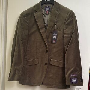 Classic olive velvet blazer